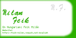 milan feik business card
